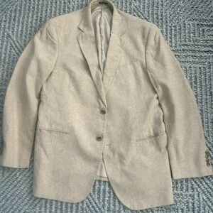 Stafford Signature SportsCoat Mens 42R Tan Brown Two Button Classic Fit Preppy